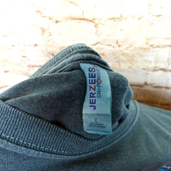 Cabo San Lucas Mexico T Shirt Mens L Green No Bad Days Lizard Graphic Jerzees - Picture 11 of 13